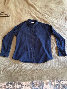 Taylor Stitch The Jack Indigo Waffle Shirt 46